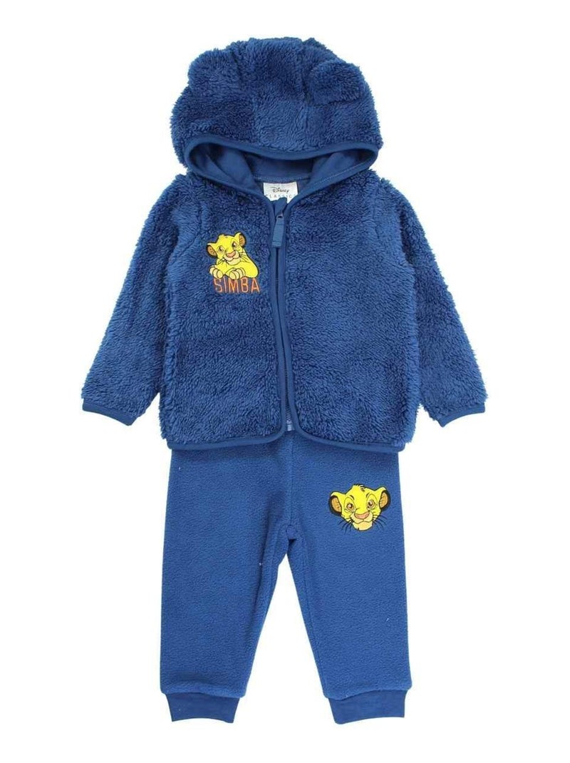Disney - Ensemble ​​Veste pantalon bébé garçon Imprimé Le Roi Lion Bleu marine - Kiabi