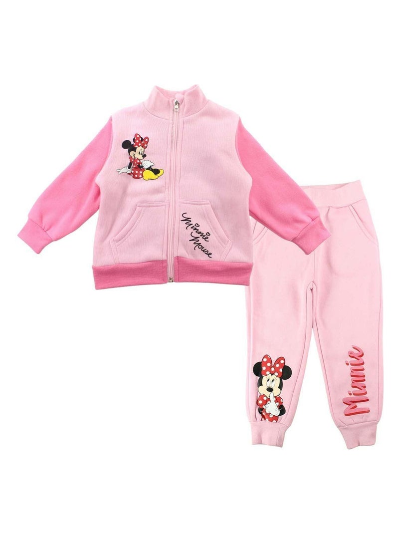 Disney - Ensemble ​​Veste pantalon fille Imprimé Minnie Rose - Kiabi