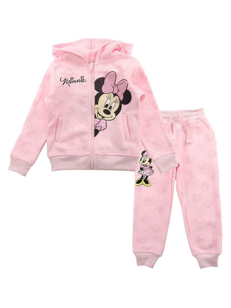 Ensemble bébé fille body + pantalon + bonnet Disney® Minnie - rose