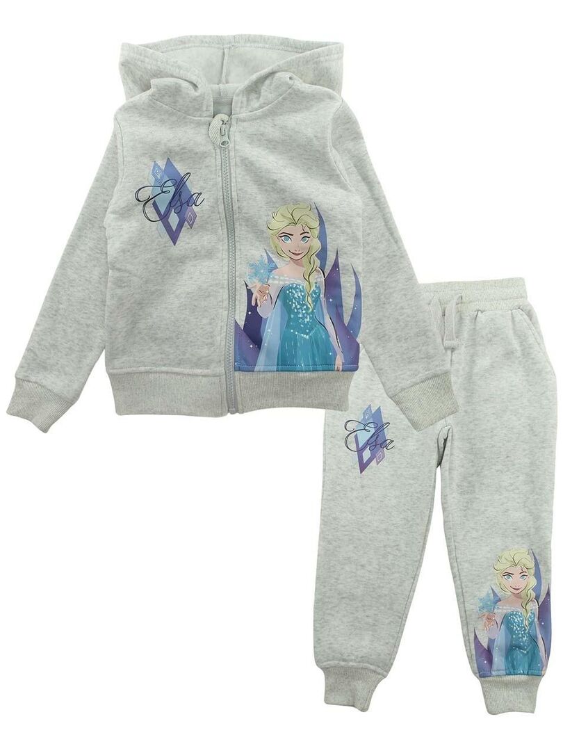 Disney - Ensemble ​​Veste pantalon Imprimé La Reine Des Neiges Gris - Kiabi