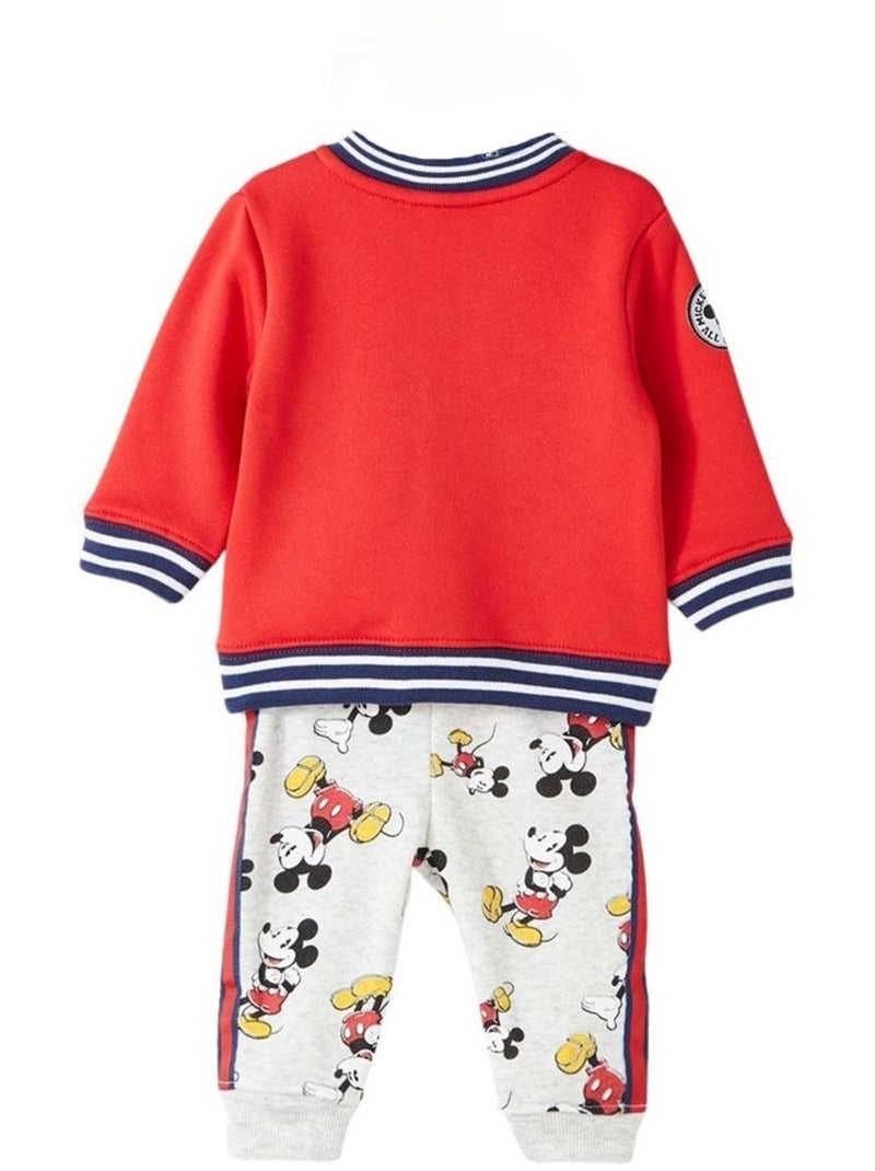 Disney - Ensemble ​​Veste pantalon Imprimé Mickey Rouge - Kiabi