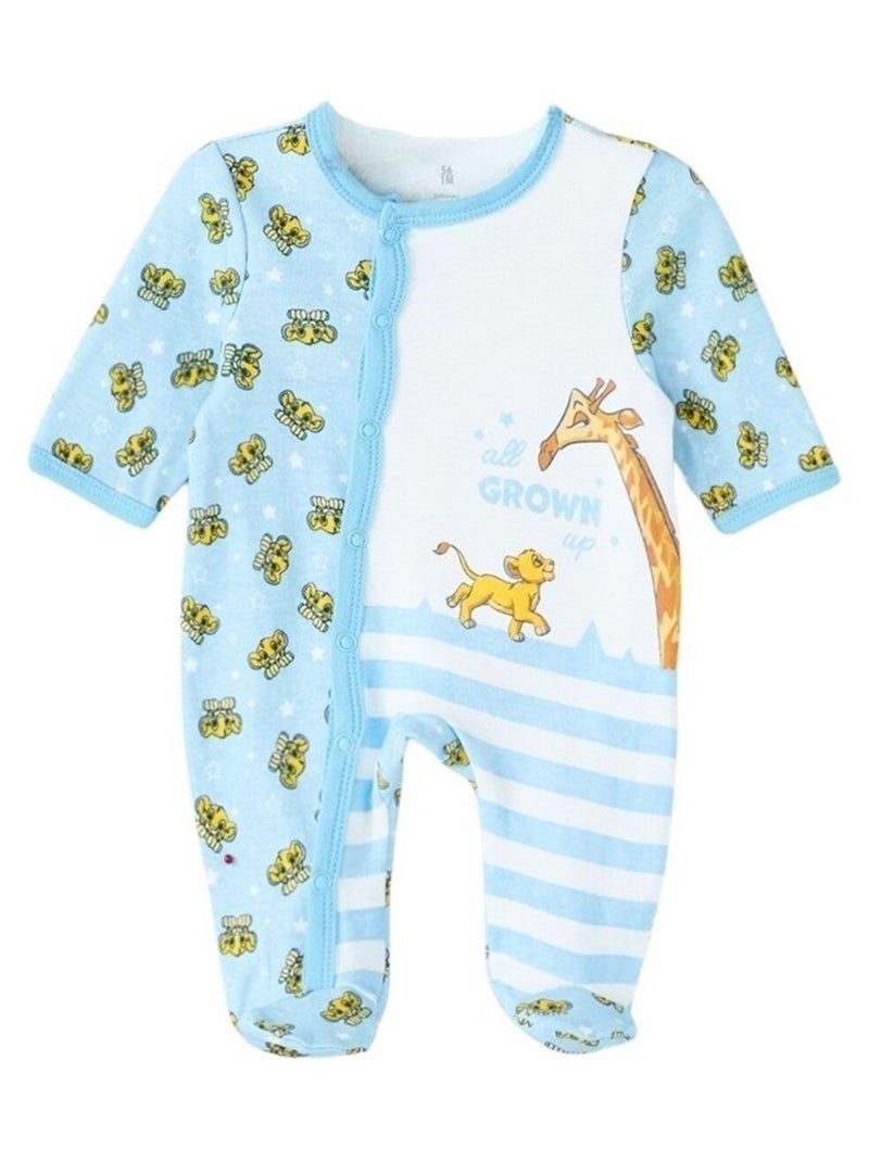 Disney - Grenouillere bébé garçon imprimé Le Roi Lion en coton Bleu - Kiabi
