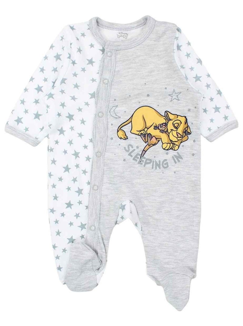 Disney - Grenouillere bébé garçon imprimé Le Roi Lion en coton Gris - Kiabi