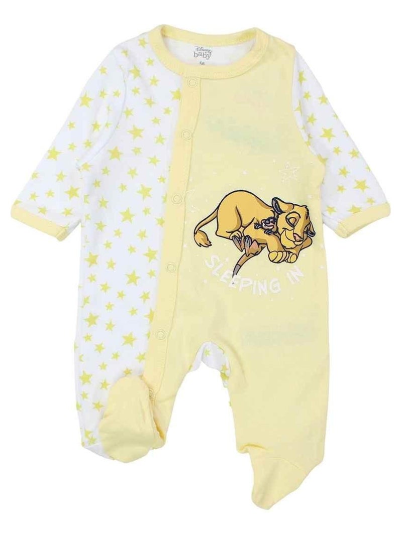 Disney - Grenouillere bébé garçon imprimé Le Roi Lion en coton Jaune - Kiabi