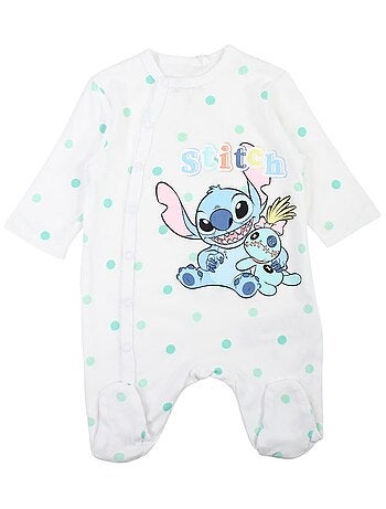 Disney - Grenouillère bébé Garçon Lilo et Stitch Blanc