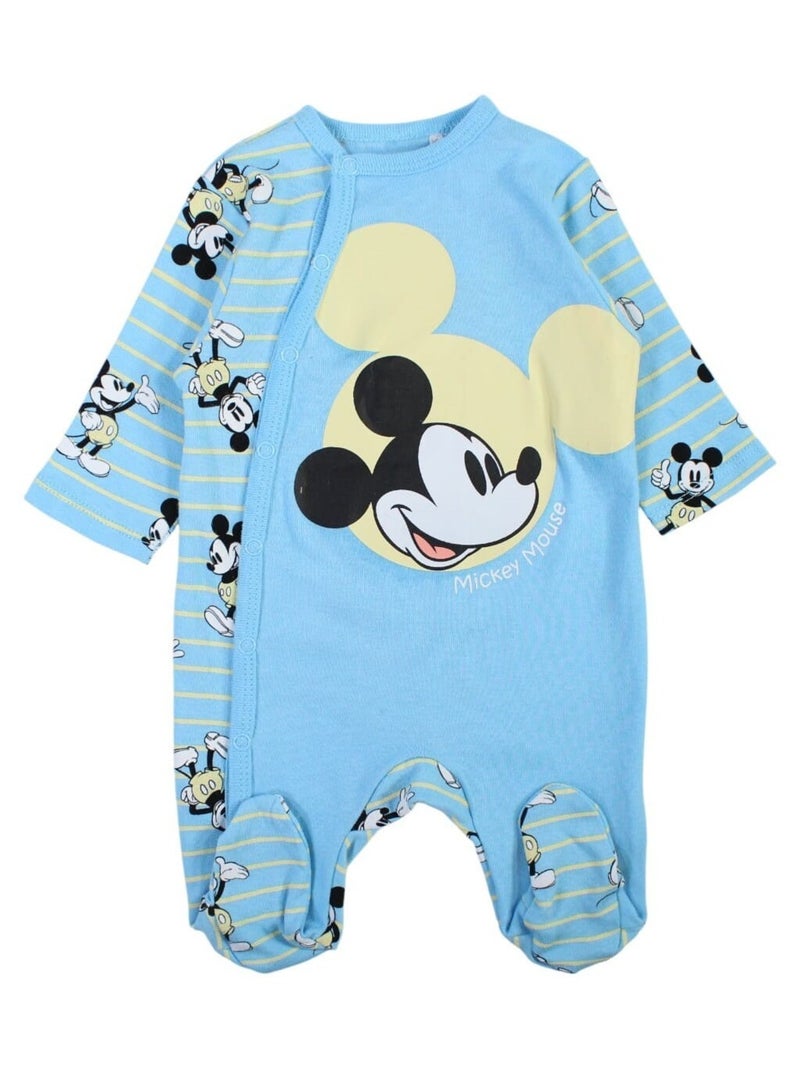 Disney - Grenouillere imprimé Mickey en coton Bleu - Kiabi