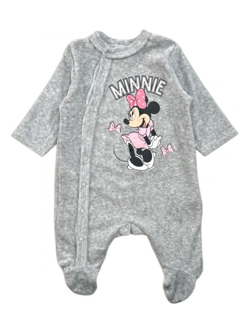 Disney - Grenouillere imprimé Minnie en coton Gris - Kiabi