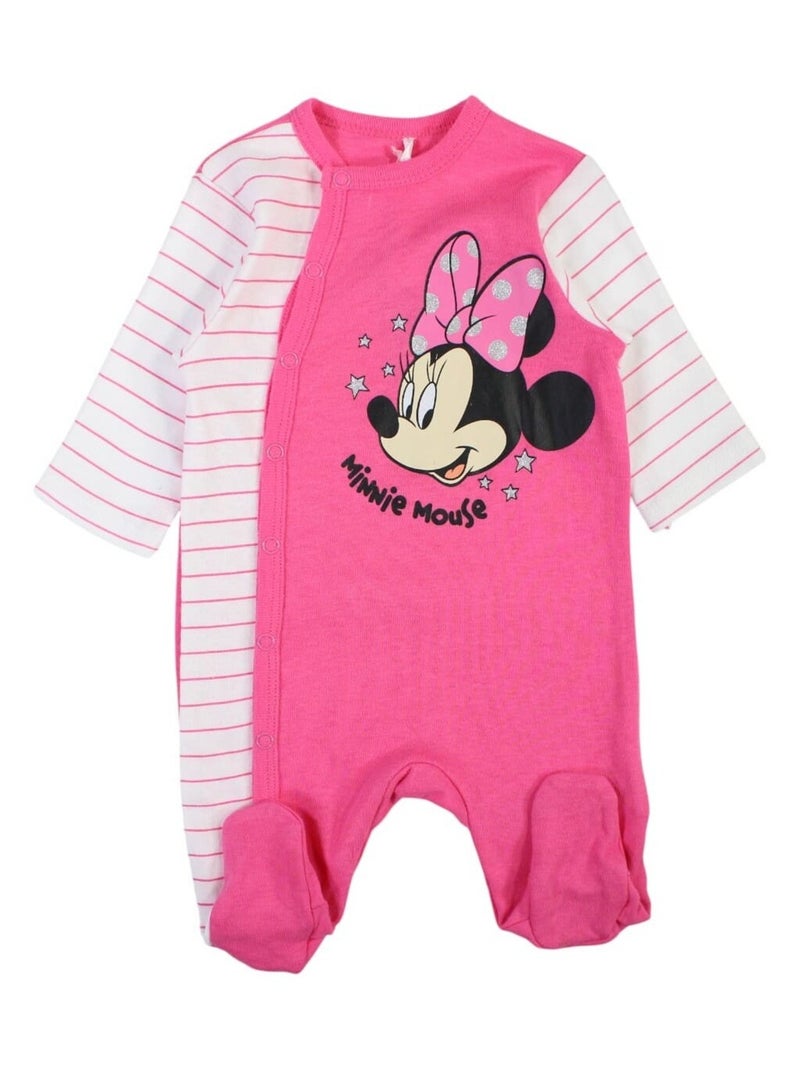 Disney - Grenouillere imprimé Minnie en coton Rose - Kiabi