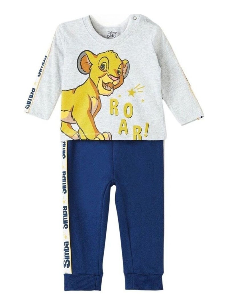 Disney - Jogging imprimé Le Roi Lion en coton Gris - Kiabi