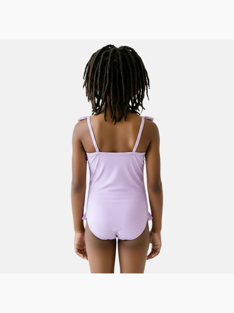 Disney - maillot de bain 1 pièce asymétrique imprimé Mauve - Kiabi