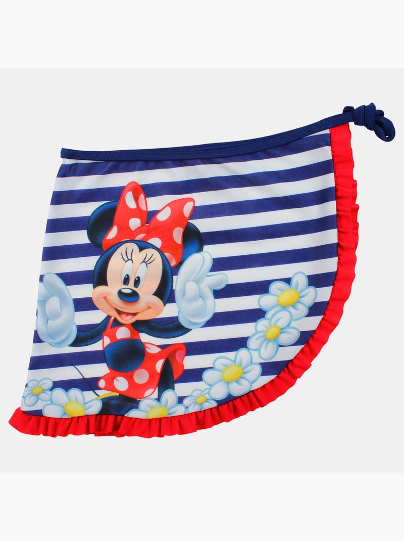 Disney - Maillot de bain 1 pièce avec jupe et imprimé Bleu marine - Kiabi