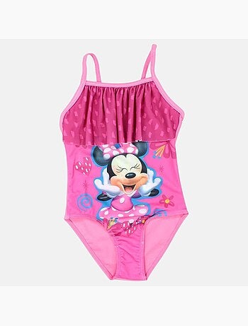 Disney - Maillot de bain 1 pièce avec volant et imprimé fille