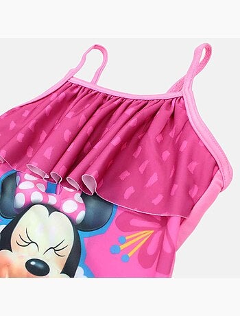 Disney - Maillot de bain 1 pièce avec volant et imprimé fille