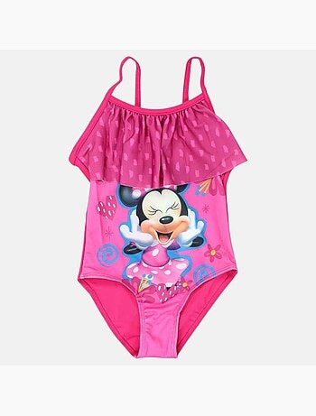 Disney - Maillot de bain 1 pièce avec volant et imprimé fille