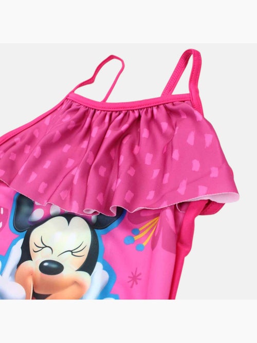 Disney - Maillot de bain 1 pièce avec volant et imprimé fille - Kiabi