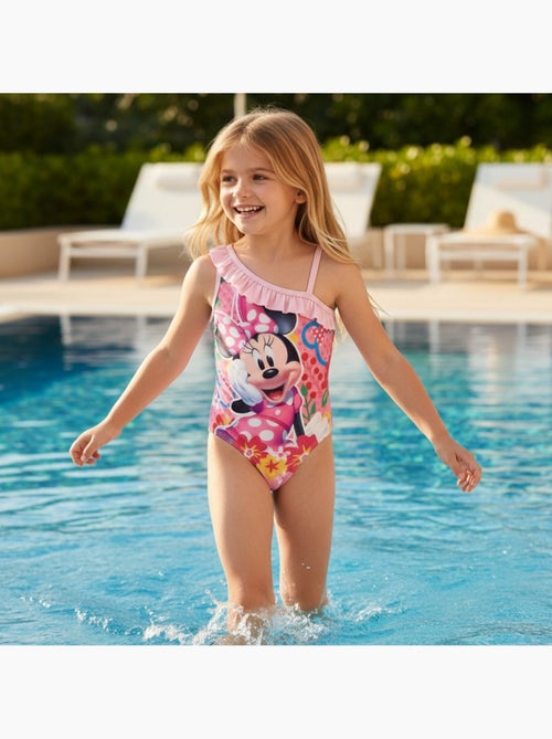 Disney - Maillot de bain 1 pièce bretelles asymétriques fille - Kiabi