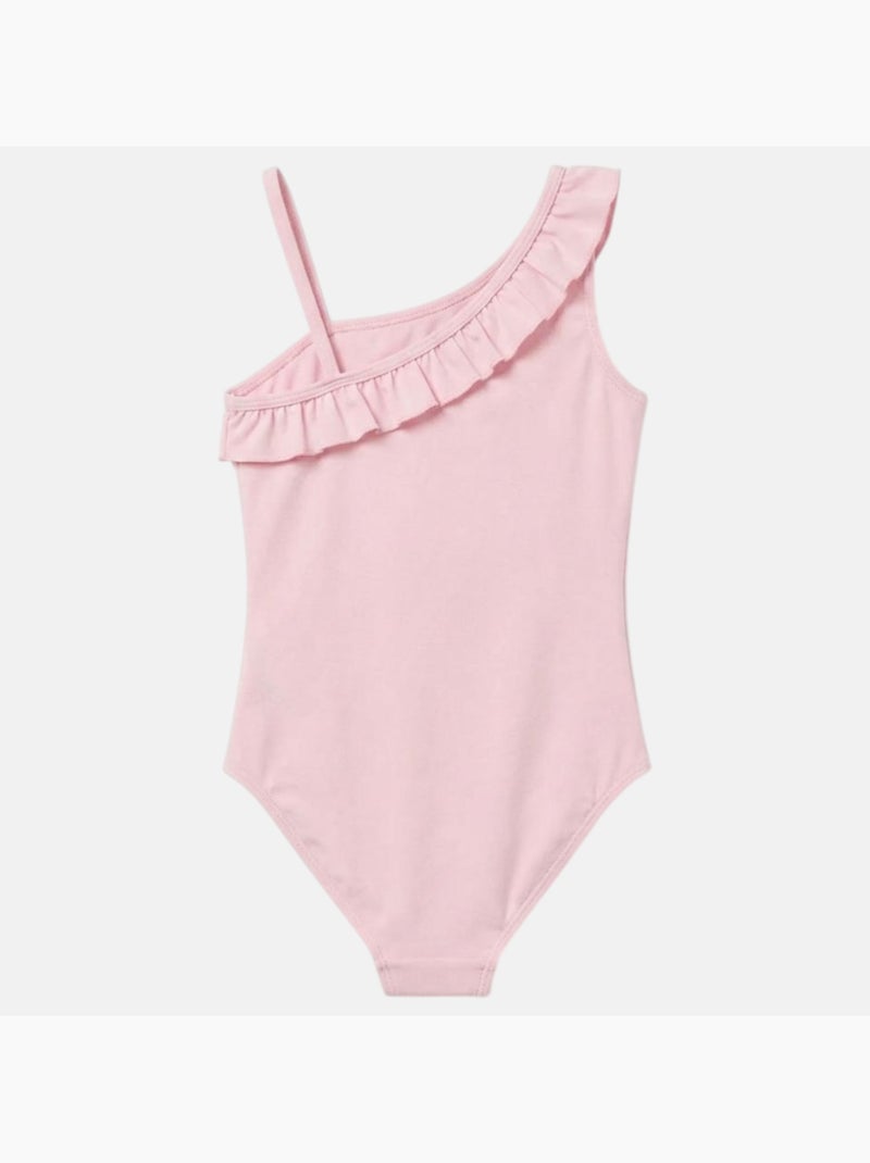 Disney - Maillot de bain 1 pièce bretelles asymétriques fille Rose clair - Kiabi