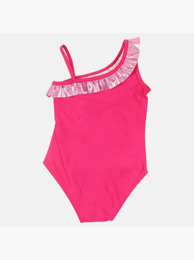 Disney - maillot de bain 1 pièce imprimé à volants Rose fushia - Kiabi