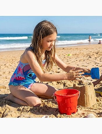 Disney - maillot de bain 1 pièce imprimé, finitions volantées