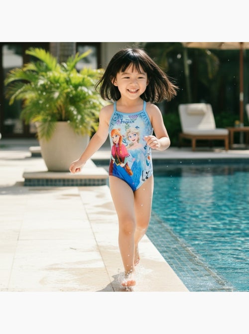 Disney - maillot de bain 1 pièce imprimé, finitions volantées et fines bretelles - Kiabi Disney - maillot de bain 1 pièce imprimé, finitions volantées et fines bretelles - Kiabi