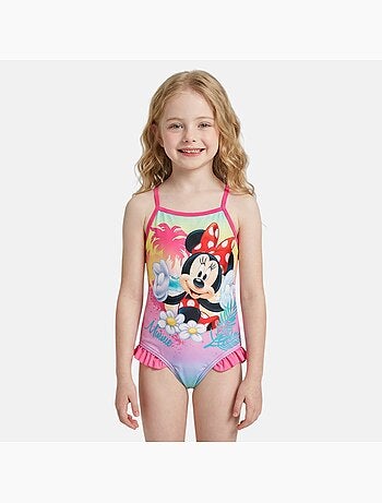 Disney - maillot de bain 1 pièce imprimé, finitions volantées et fines bretelles