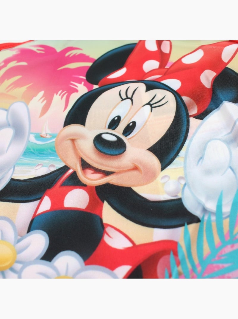 Disney - maillot de bain 1 pièce imprimé, finitions volantées et fines bretelles Rouge - Kiabi