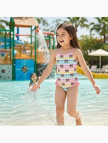 Disney - maillot de bain 1 pièce rayé imprimé