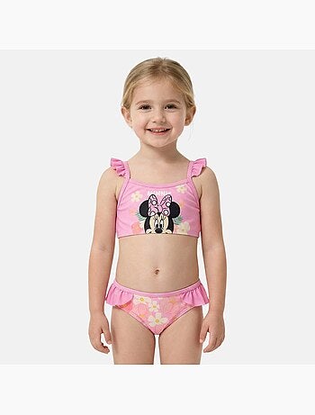 Disney - maillot de bain 2 pièces à fleurs et volants