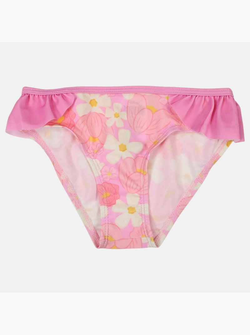 Disney - maillot de bain 2 pièces à fleurs et volants Rose - Kiabi