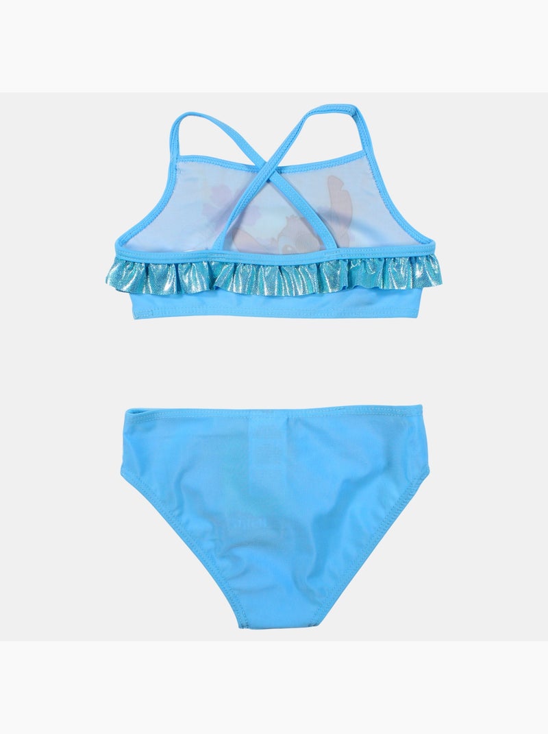 Disney - Maillot de bain 2 pièces avec jupe et motifs Bleu - Kiabi