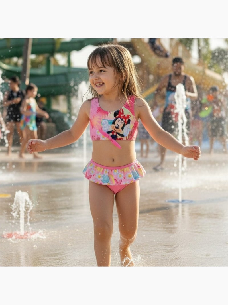 Disney - Maillot de bain enfant imprimé Rose - Kiabi