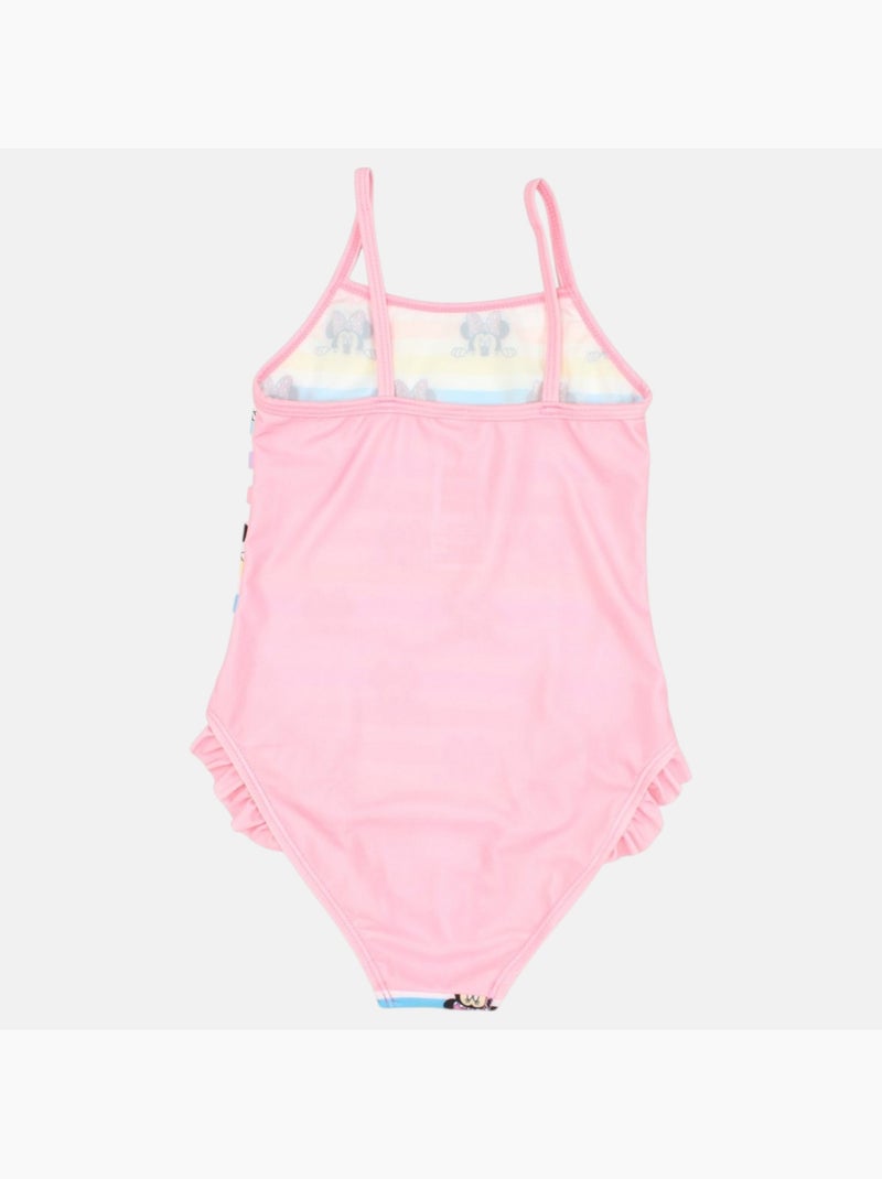 Disney - Maillot de bain fille 1 pièce rayé multicolore motif personnage Rose - Kiabi