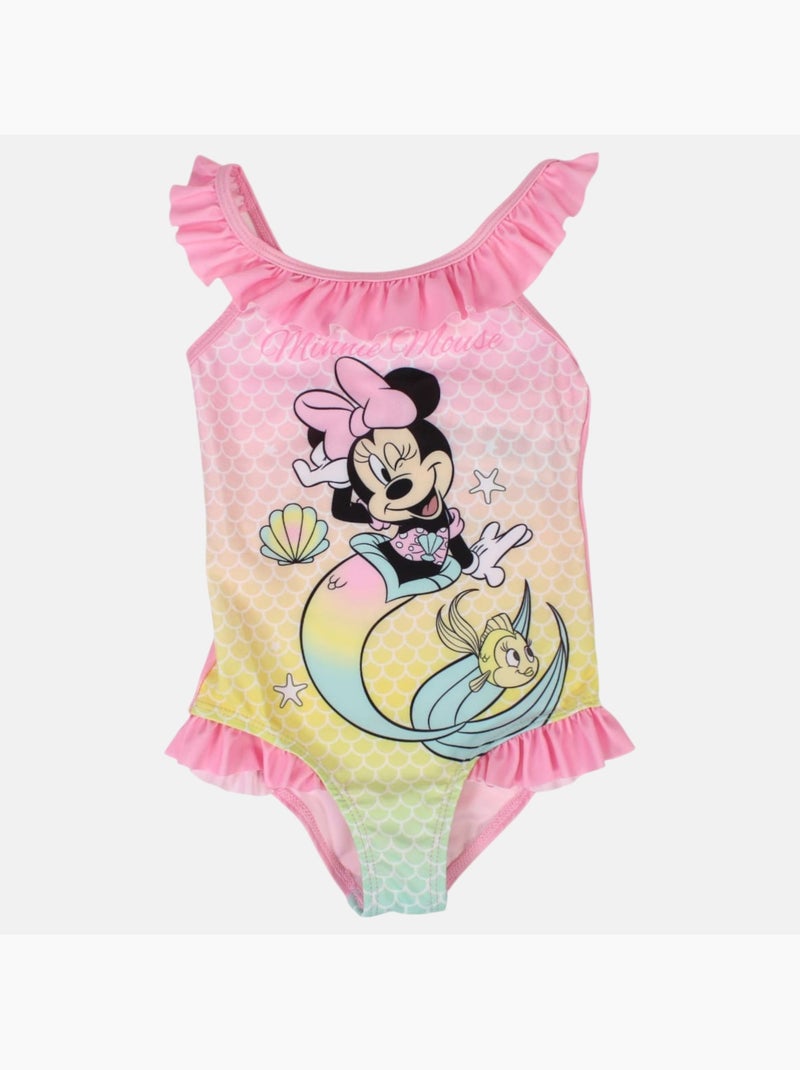 Disney - Maillot de bain fille 1 pièce rose motif sirène personnage Rose - Kiabi
