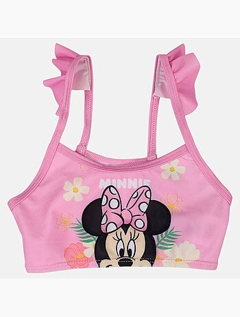 Disney - Maillot de bain fille 2 pièces rose à fleurs motif personnage