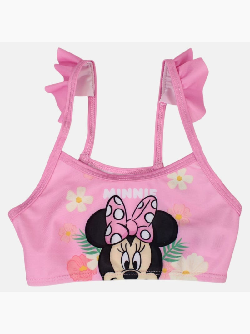 Disney - Maillot de bain fille 2 pièces rose à fleurs motif personnage Rose - Kiabi