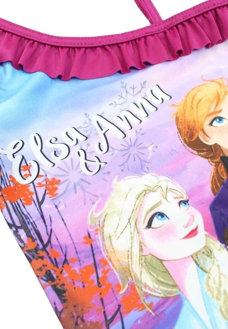 Disney - Maillot De Bain Imprimé La Reine Des Neiges - Mauve - Fille