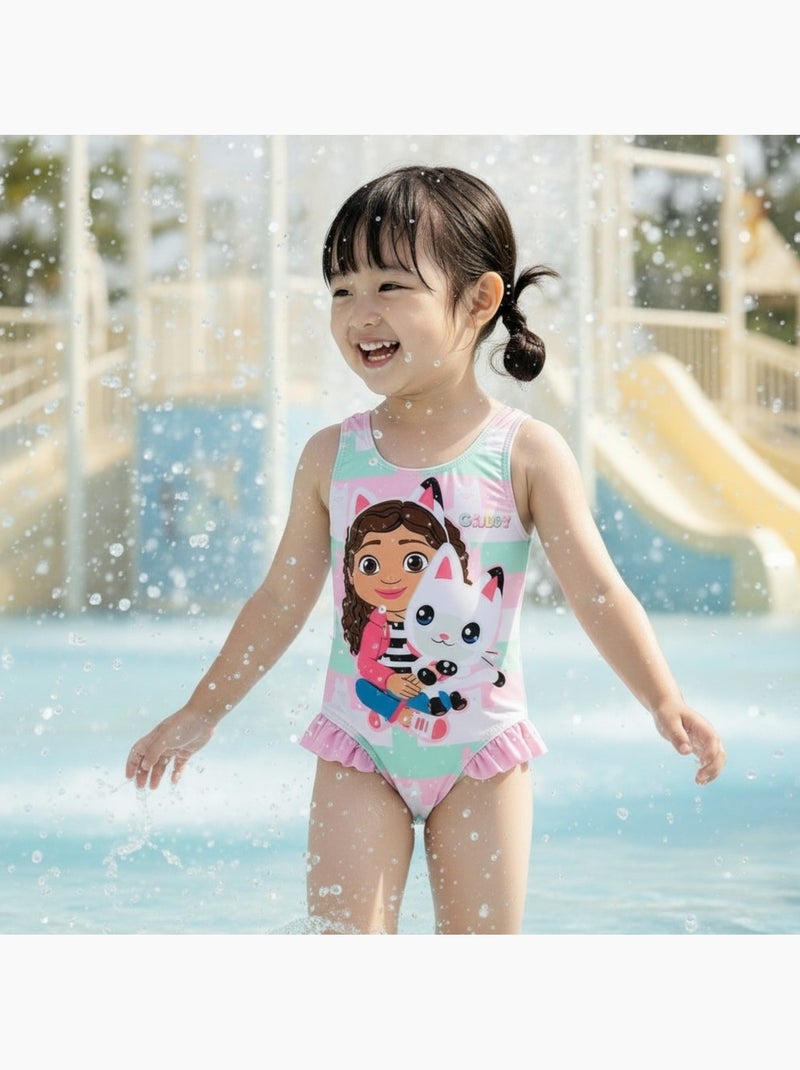 Disney - Maillot de bain fille une pièce imprimé Rose - Kiabi