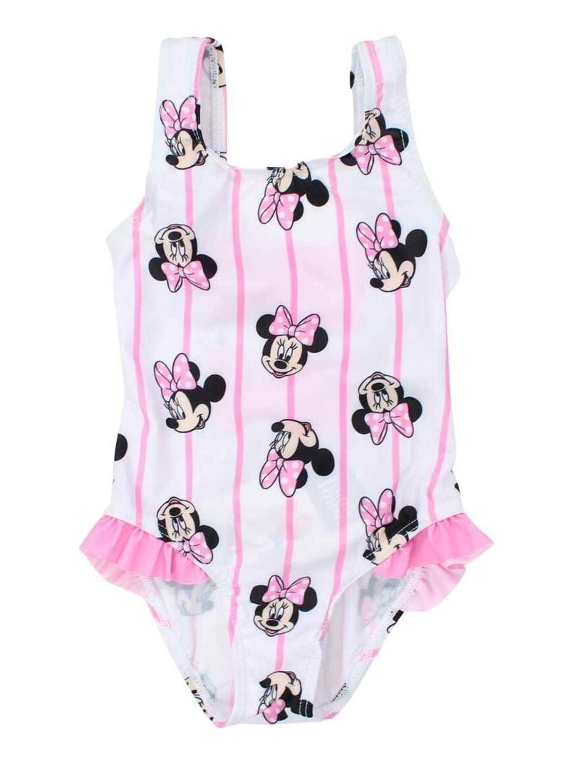 Disney - Maillot De Bain imprimé Minnie Blanc - Kiabi