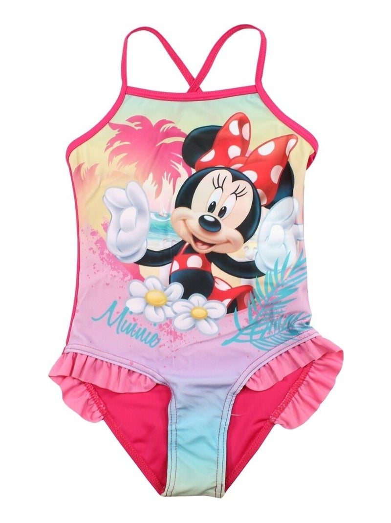 Disney - Maillot De Bain imprimé Minnie Rose fushia - Kiabi