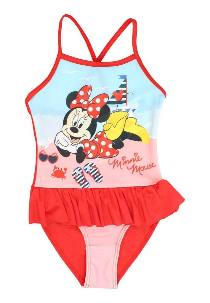 Disney - Maillot De Bain imprimé Minnie Rouge - Kiabi