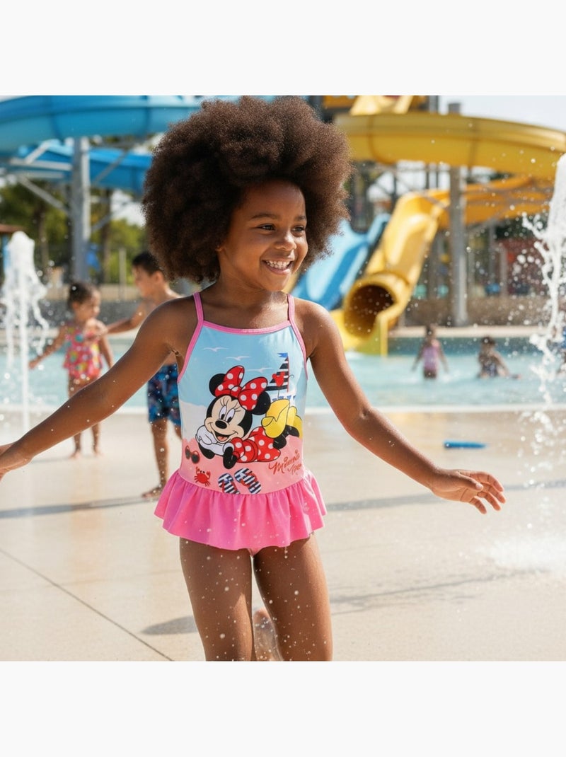 Disney - Maillot de bain une pièce fille imprimé Rose - Kiabi