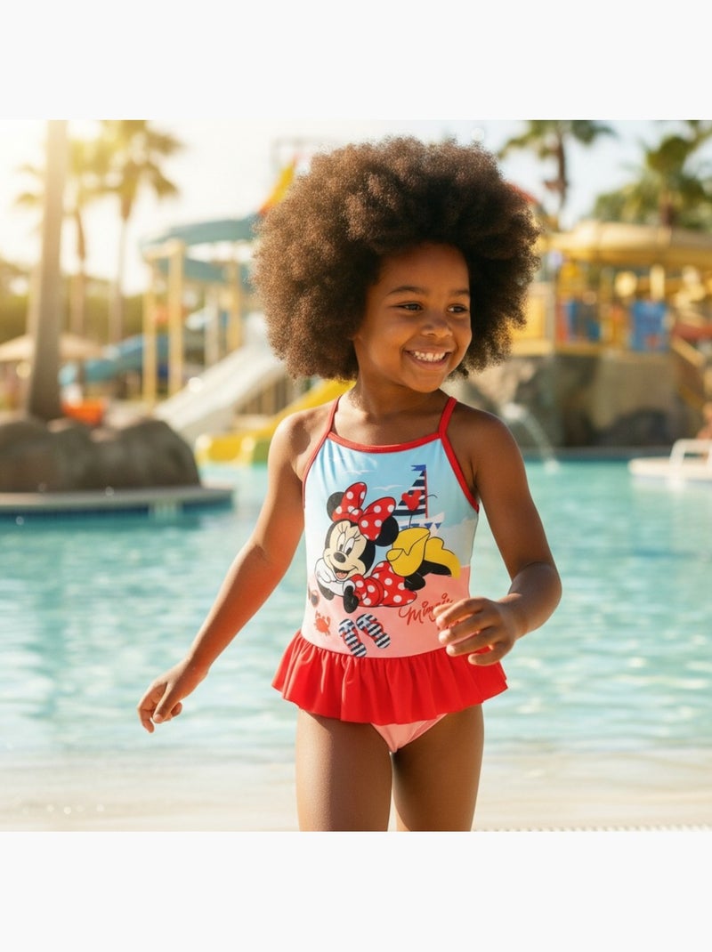 Disney - Maillot de bain une pièce fille imprimé Rouge - Kiabi