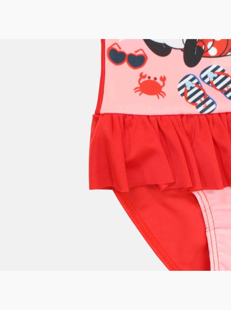 Disney - Maillot de bain une pièce fille imprimé Rouge - Kiabi