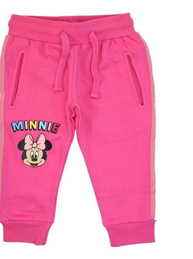 Disney - Pantalon De Jogging imprimé Minnie en coton Rose - Kiabi