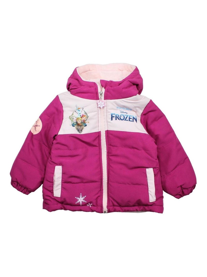 Disney - Parka imprimé La Reine Des Neiges Rose fushia - Kiabi