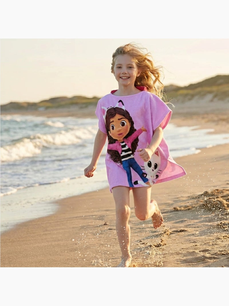 Disney - Poncho fille avec dessin Rose - Kiabi