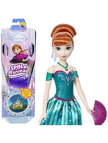 Disney - Poupée surprise Anna Spin & Reveal la reine des neiges