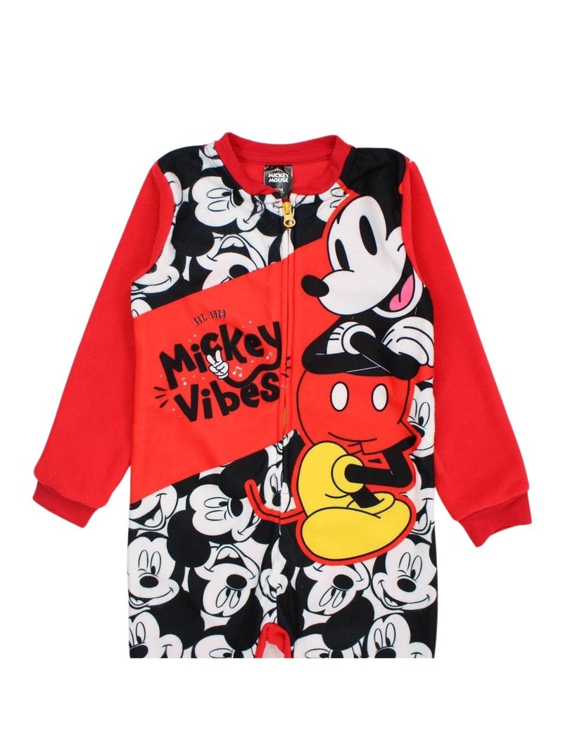 Disney - Pyjama combinaison enfant noir et rouge Rouge - Kiabi