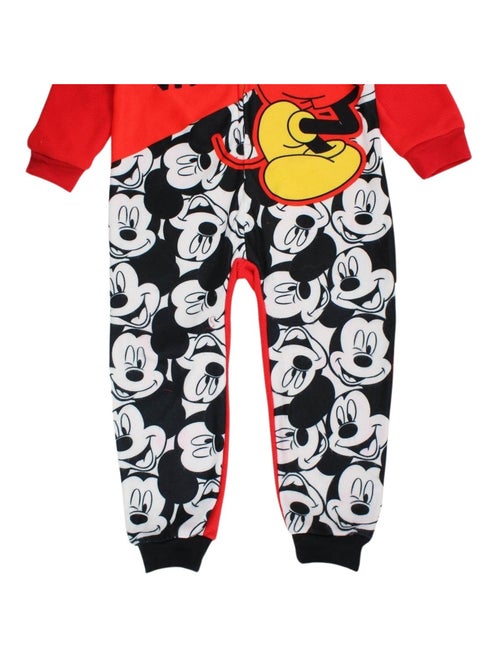 Disney - Pyjama combinaison enfant noir et rouge - Kiabi