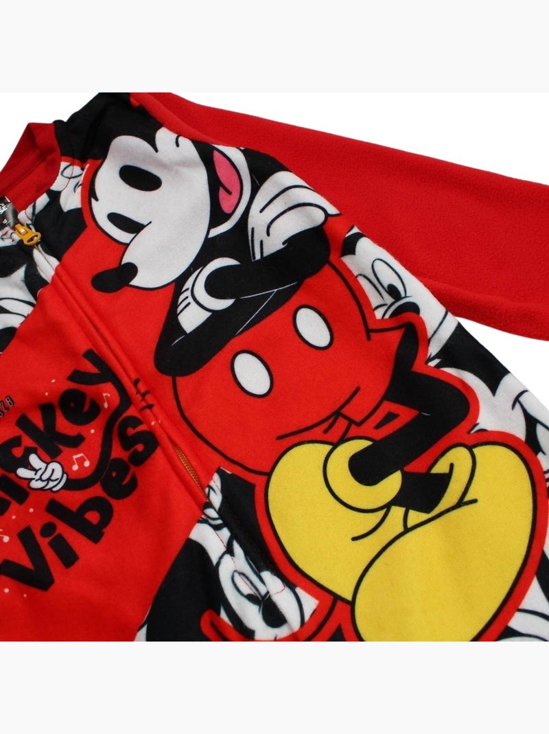 Disney - Pyjama combinaison enfant noir et rouge Rouge - Kiabi